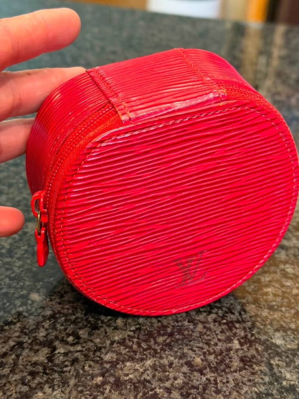 Louis Vuitton Red Epi Leather Ecrin Bijoux Jewelry Case
